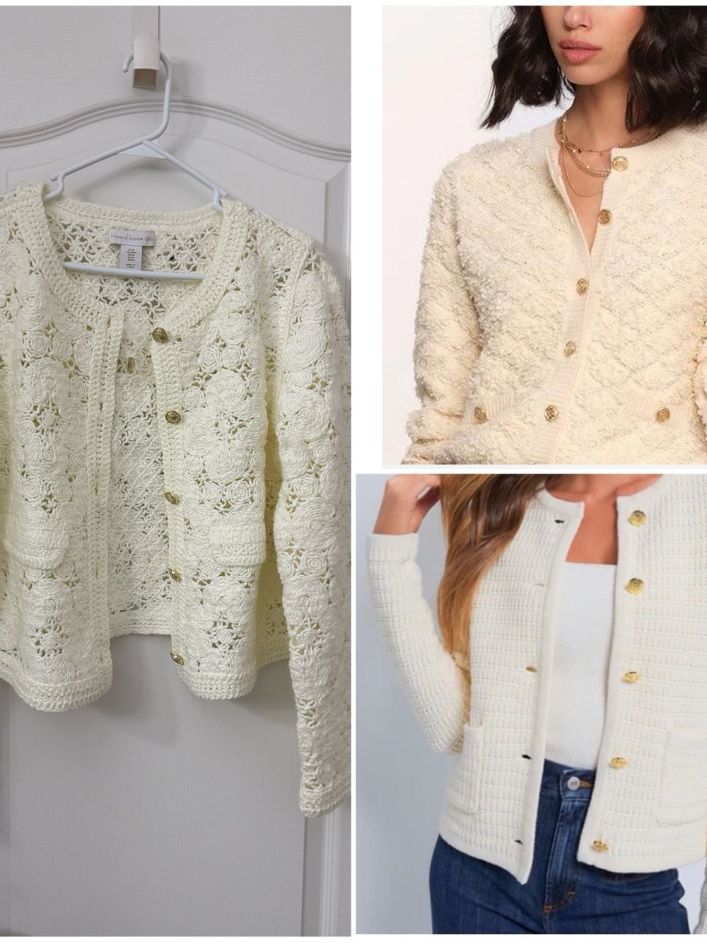 House of Harlow 1960 elegant Crochet cardigan Jacket
